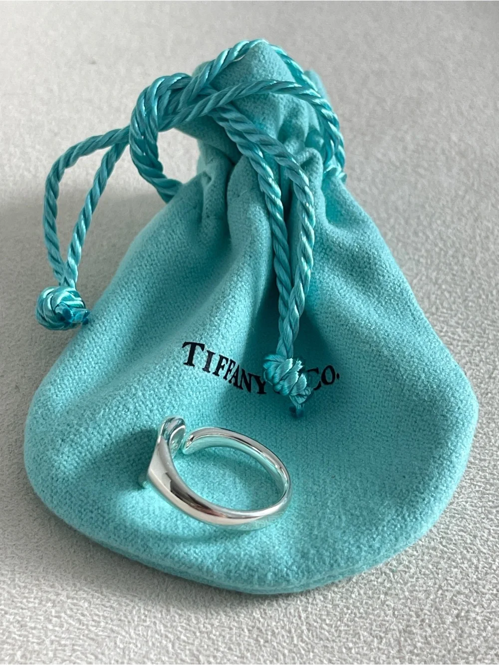 Tiffany & Co. Elsa Peretti Full Heart Ring Sterling Silver Size 5
